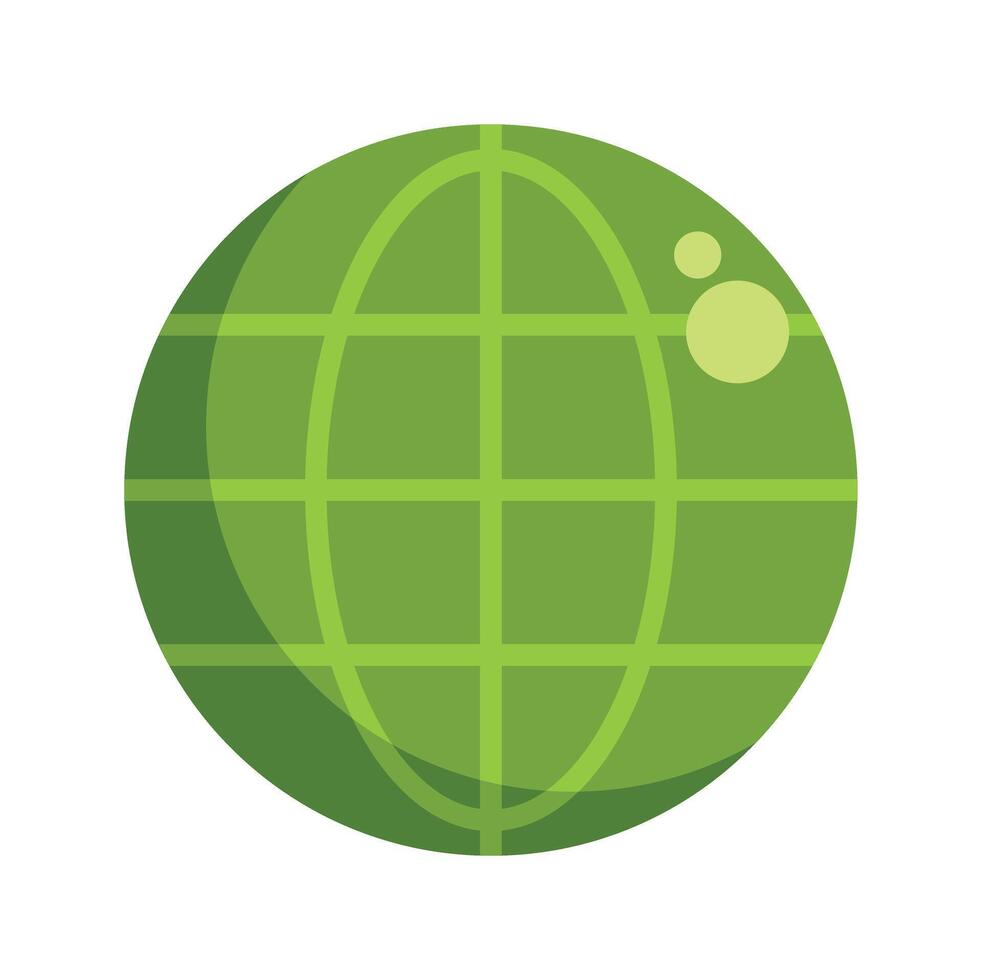 Green world globe showing global communication and environmental awareness vector
