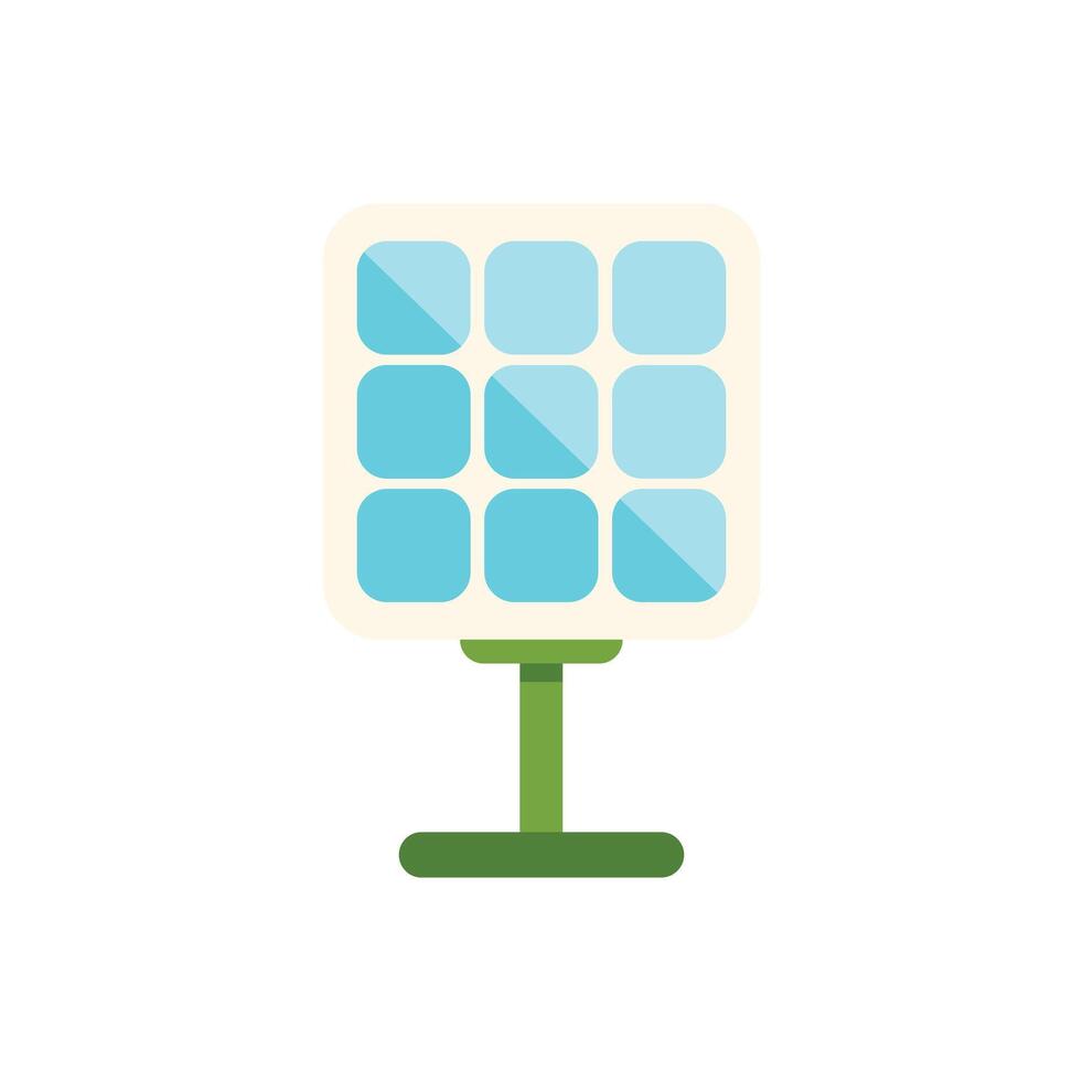 Solar panel generating clean energy, sustainable power solution vector
