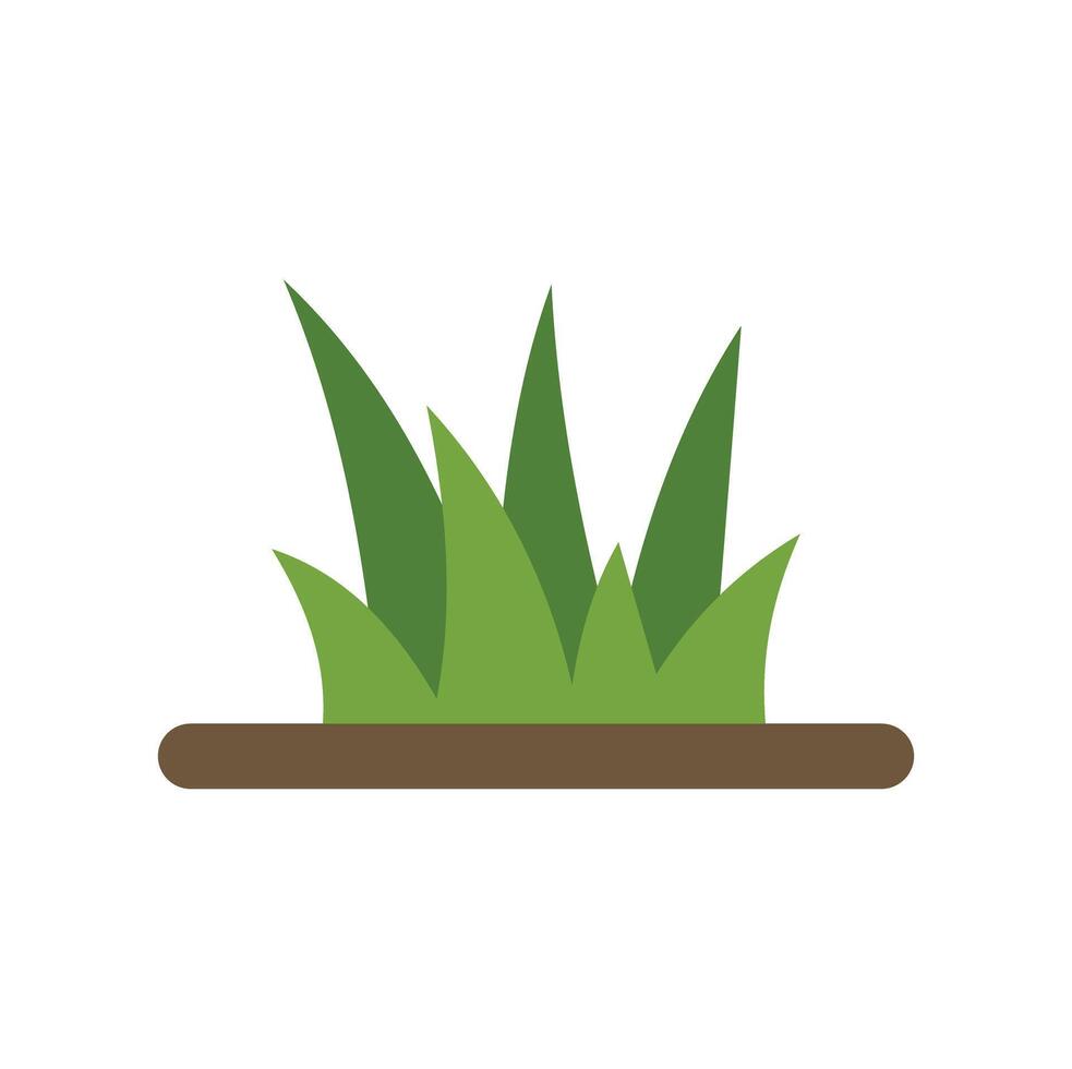 Green grass growing from ground illustration vector