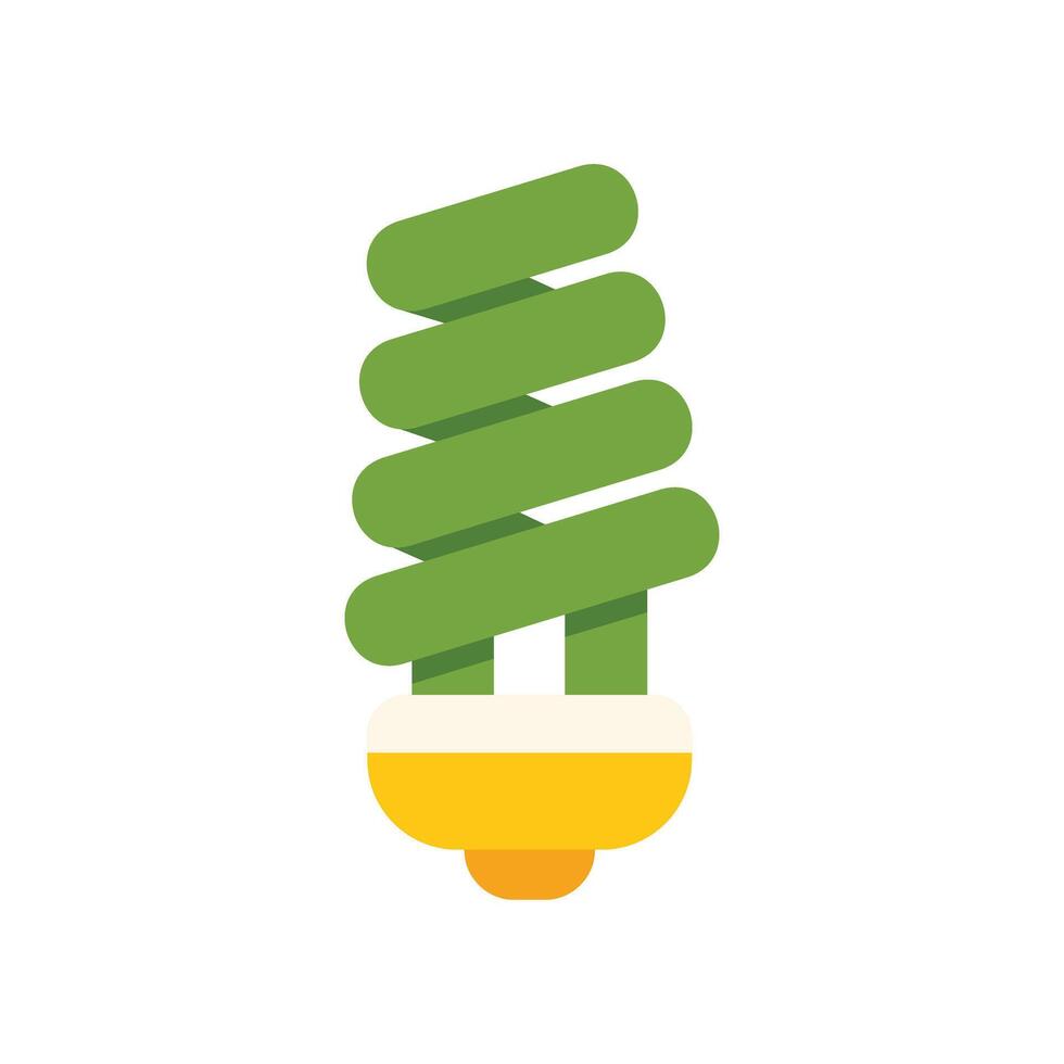 Green energy saving light bulb promoting environmental conservation vector