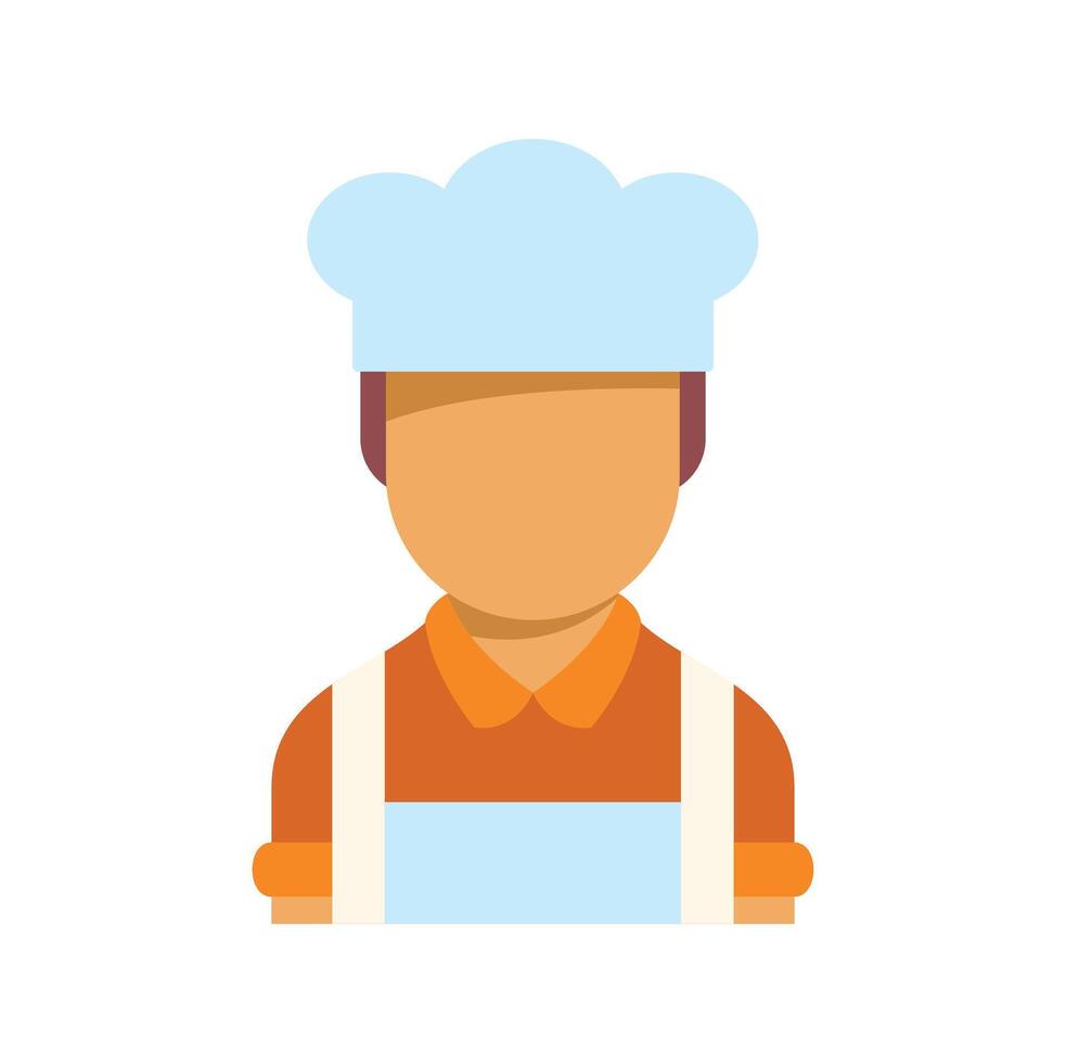 Chef wearing uniform and hat, embodying culinary expertise and passion for cooking vector