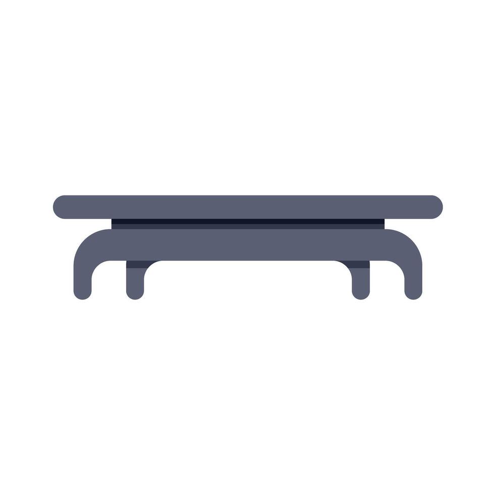 Modern bench featuring sleek design and minimalist style vector