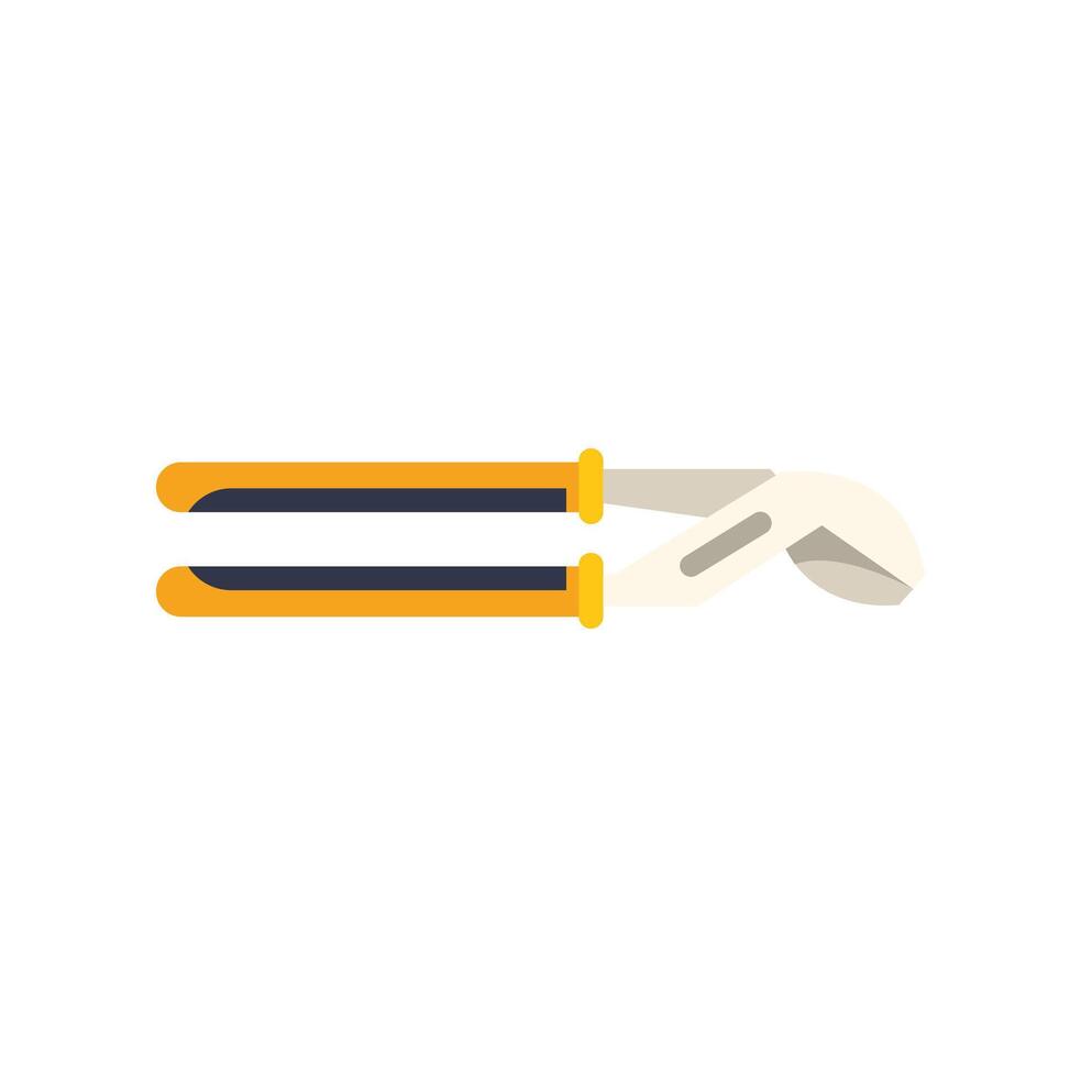 Slip joint pliers with yellow and black handles isolated on white background vector