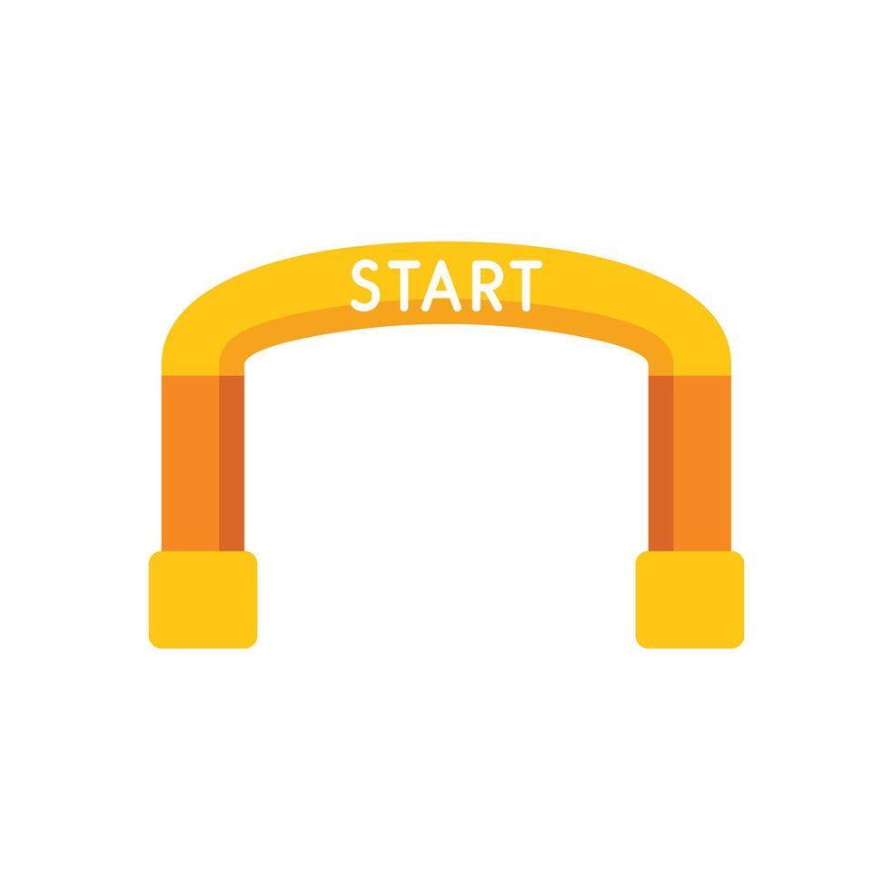 Inflatable start line archway marking the beginning of a race vector