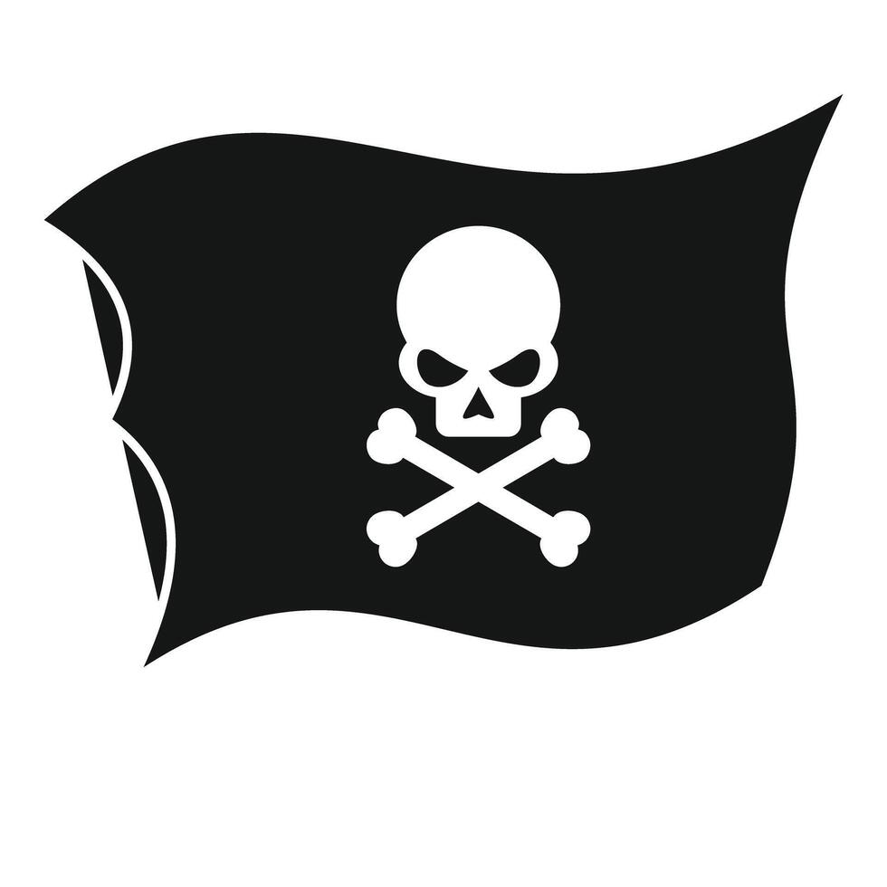 Jolly roger pirate flag waving in the wind symbolizing rebellion and adventure vector