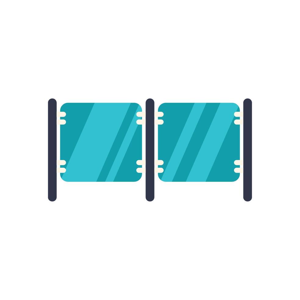 Glass panels showing modern architectural design vector