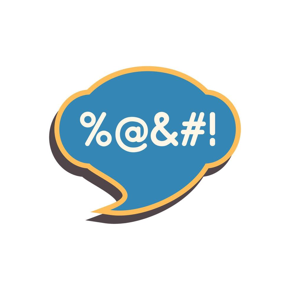 Speech bubble showing different symbols expressing swearing and cursing vector