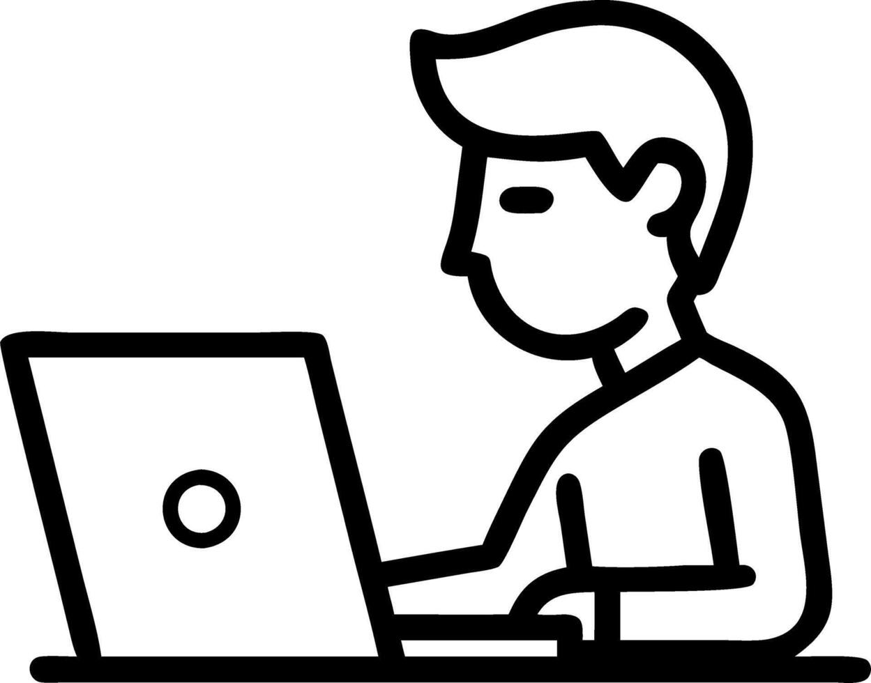 Young male worker software developer busy professional business man company employee Latin businessman typing on computer technology using laptop working online sitting at office d vector
