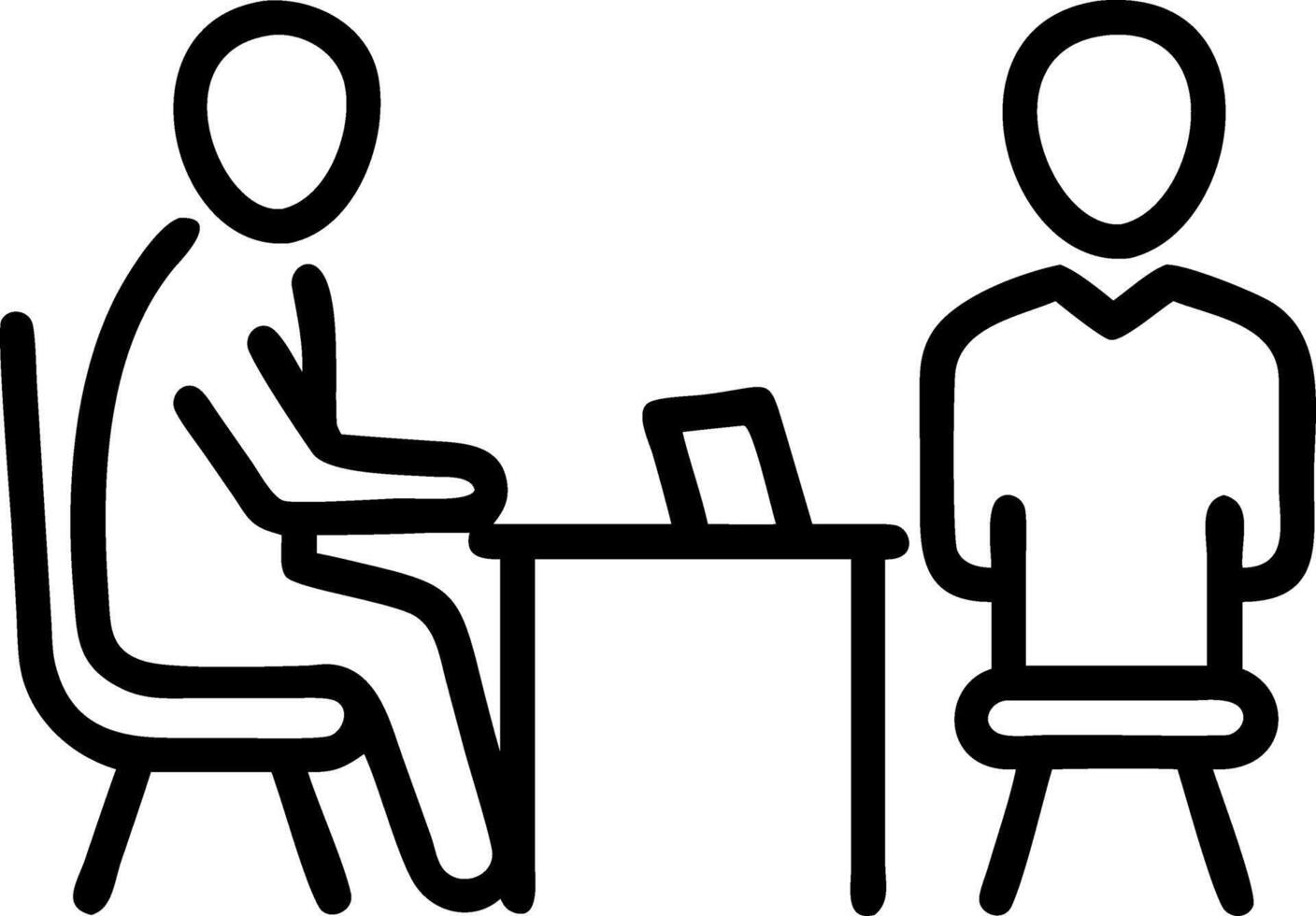 Young Indian businessman CEO HR director conducts job interview hiring female African American attorney in office with panoramic window view through jalousie glass vector