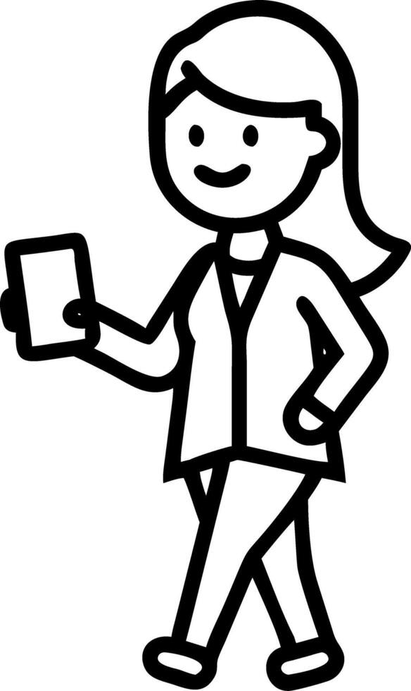 Young busy successful beautiful Asian businesswoman Korean professional businesswoman holds cellphone using smartphone standing or walking on big city urban street outside concept vector