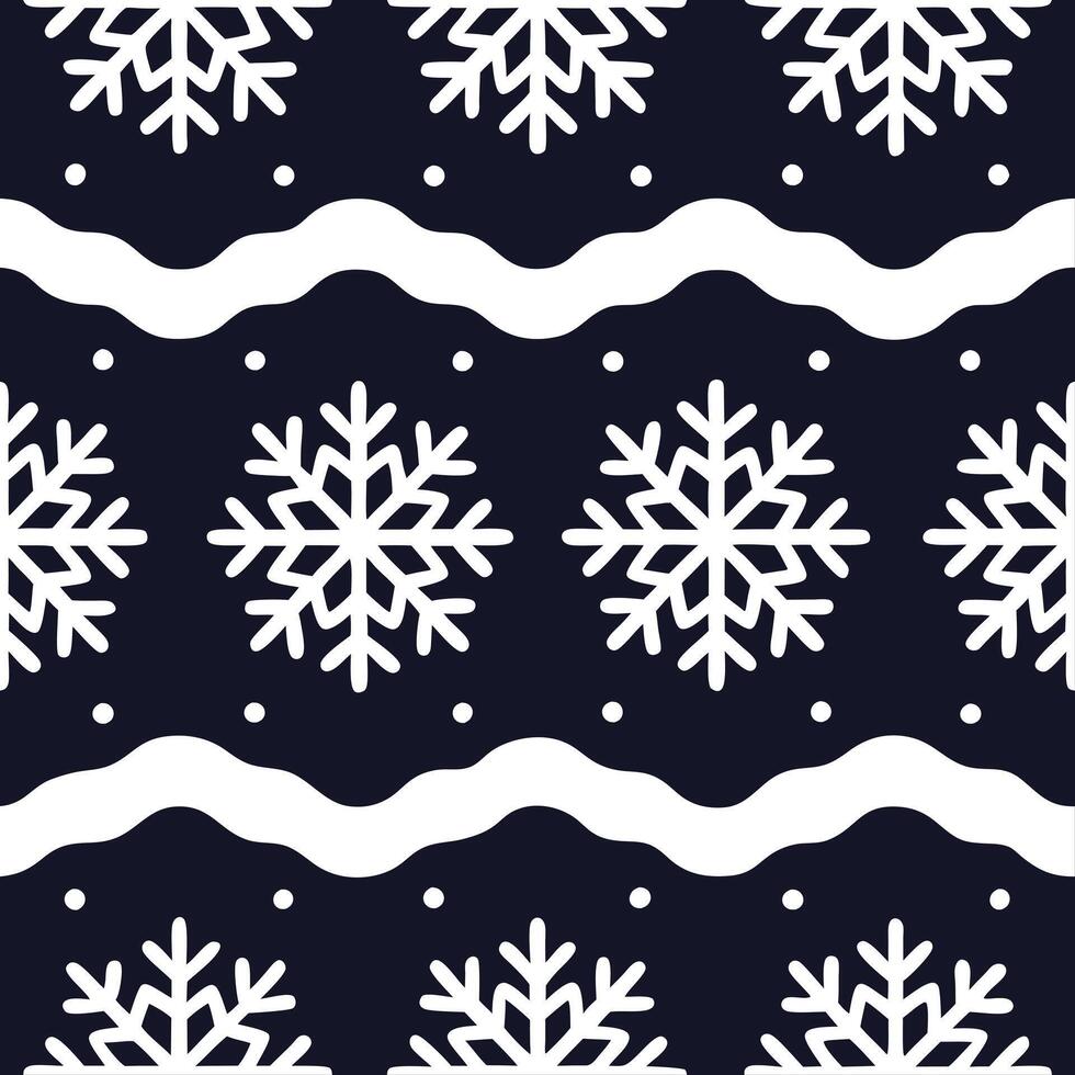 Winter snow seamless pattern with heavy snowflakes and layered snowdrifts for a dramatic winter effect Set 2 vector