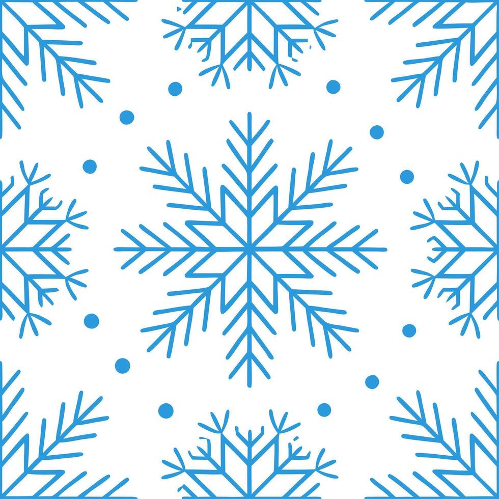 Winter snow seamless pattern with falling snowflakes icy branches and cold textures for a pure frozen effect vector