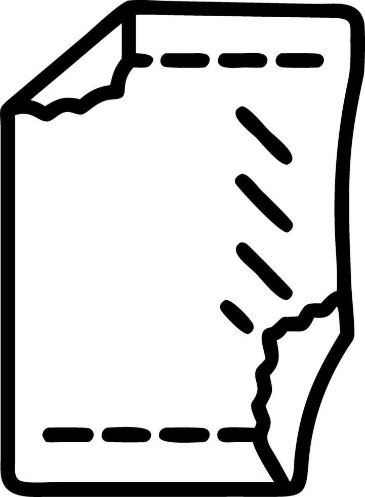White paper poster ripped torn is glued to the wall with space for text vector