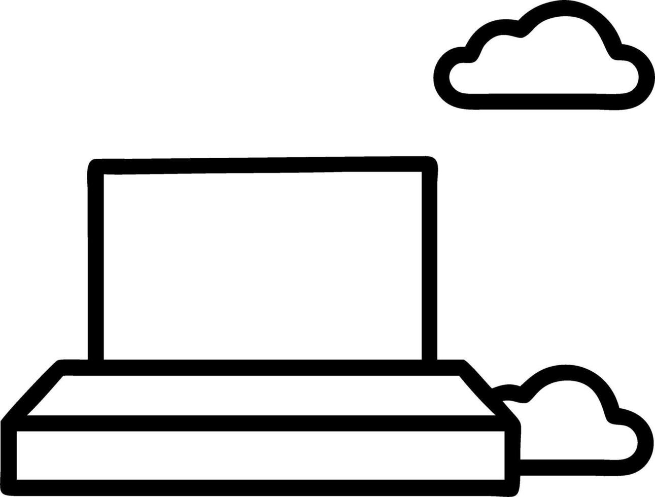 White square podium with 2 levels for displaying products on sky blue and cloud background Set 2 vector