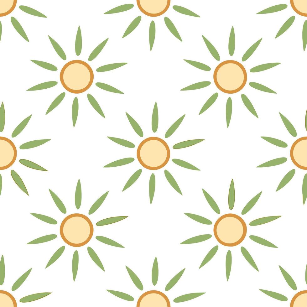 Warm sunbeam seamless tile pattern with subtle light reflections symbolizing the beginning of a fresh spring vector