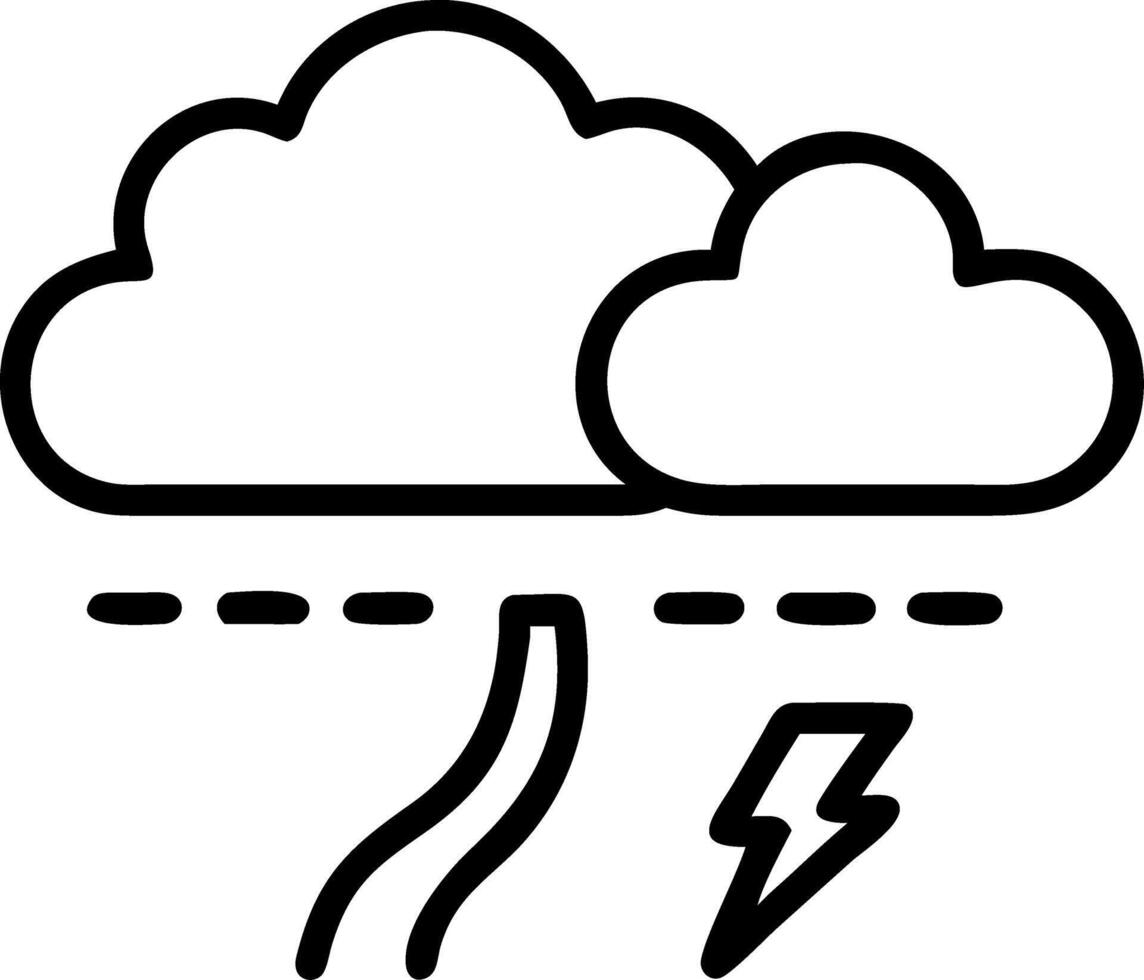 View sky full of dark storm clouds with heavy storm and rain on road Set 2 vector