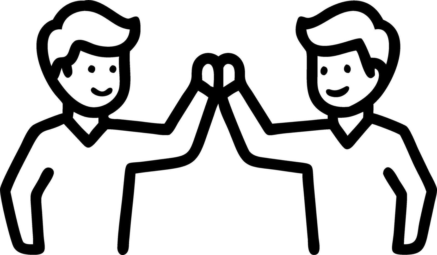 Two happy diverse young professional male employees team giving fist bump at work African and Hispanic business men buddies colleagues celebrating good collaboration teamwork resu vector