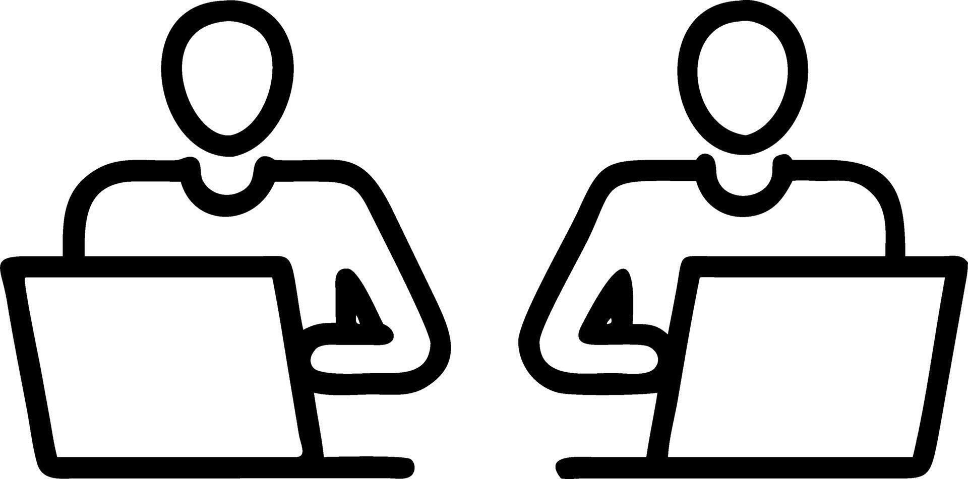 Two busy diverse business men company employees using laptops working in office Professional young businessmen colleagues workers typing on computer technology at office workplace Set 3 vector
