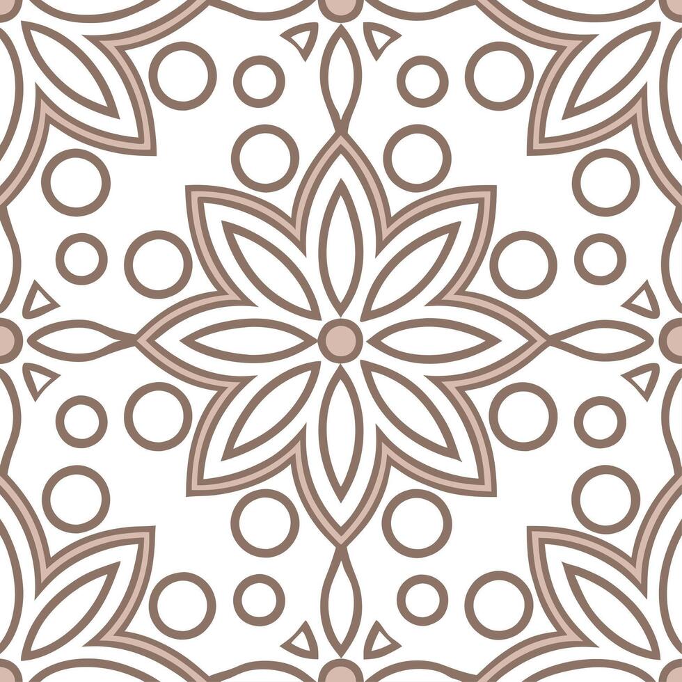 Tribal patterns seamless design with delicate swirls and soft earthy hues for a refined elegant cultural look vector