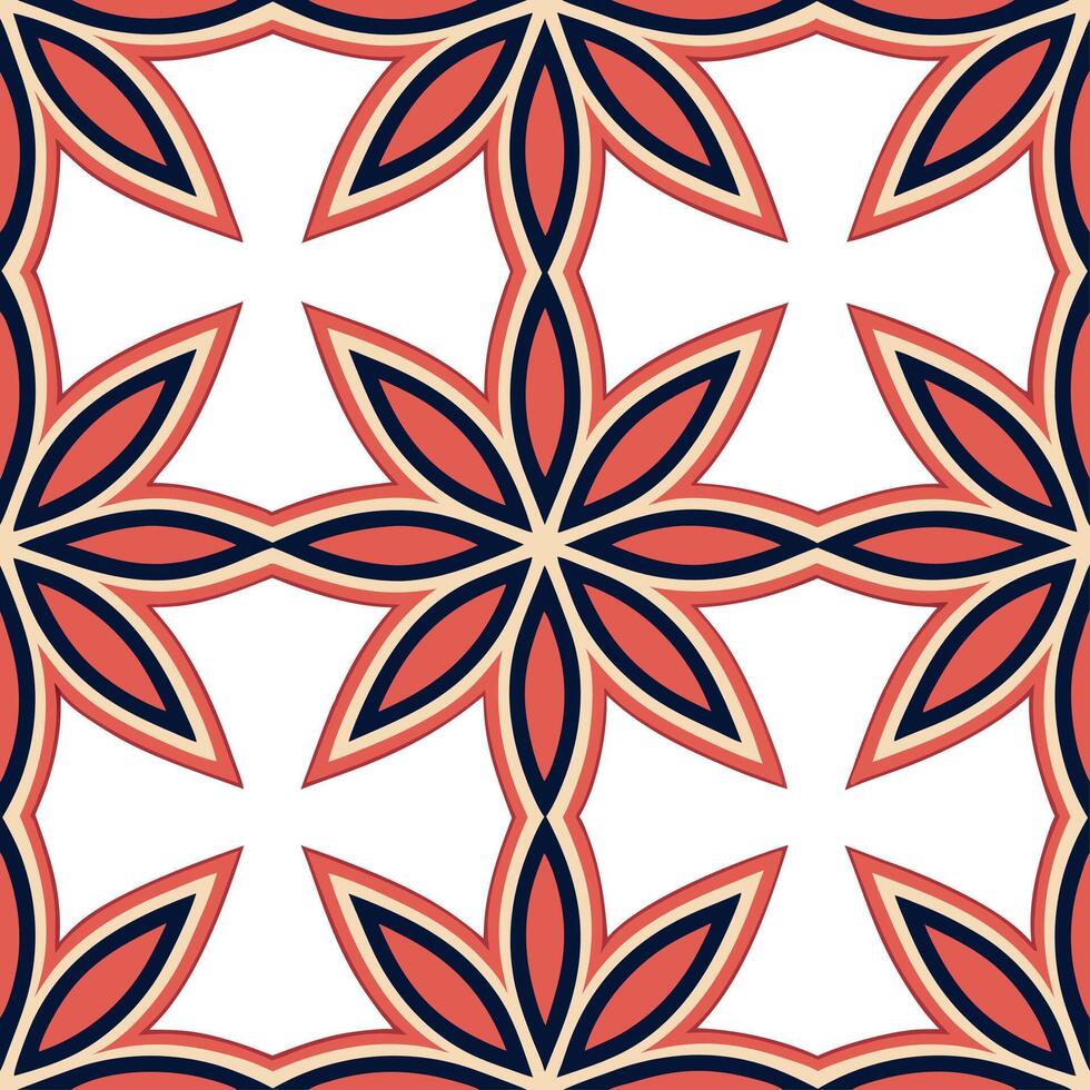 Tribal patterns seamless design with angular shapes and bold colors for a sharp modern tribal aesthetic vector