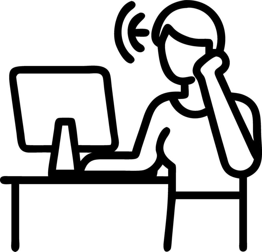 Tired stressed mature businesswoman suffers headache at work massages head due to migraine from overwork or menopause using computer at home office vector