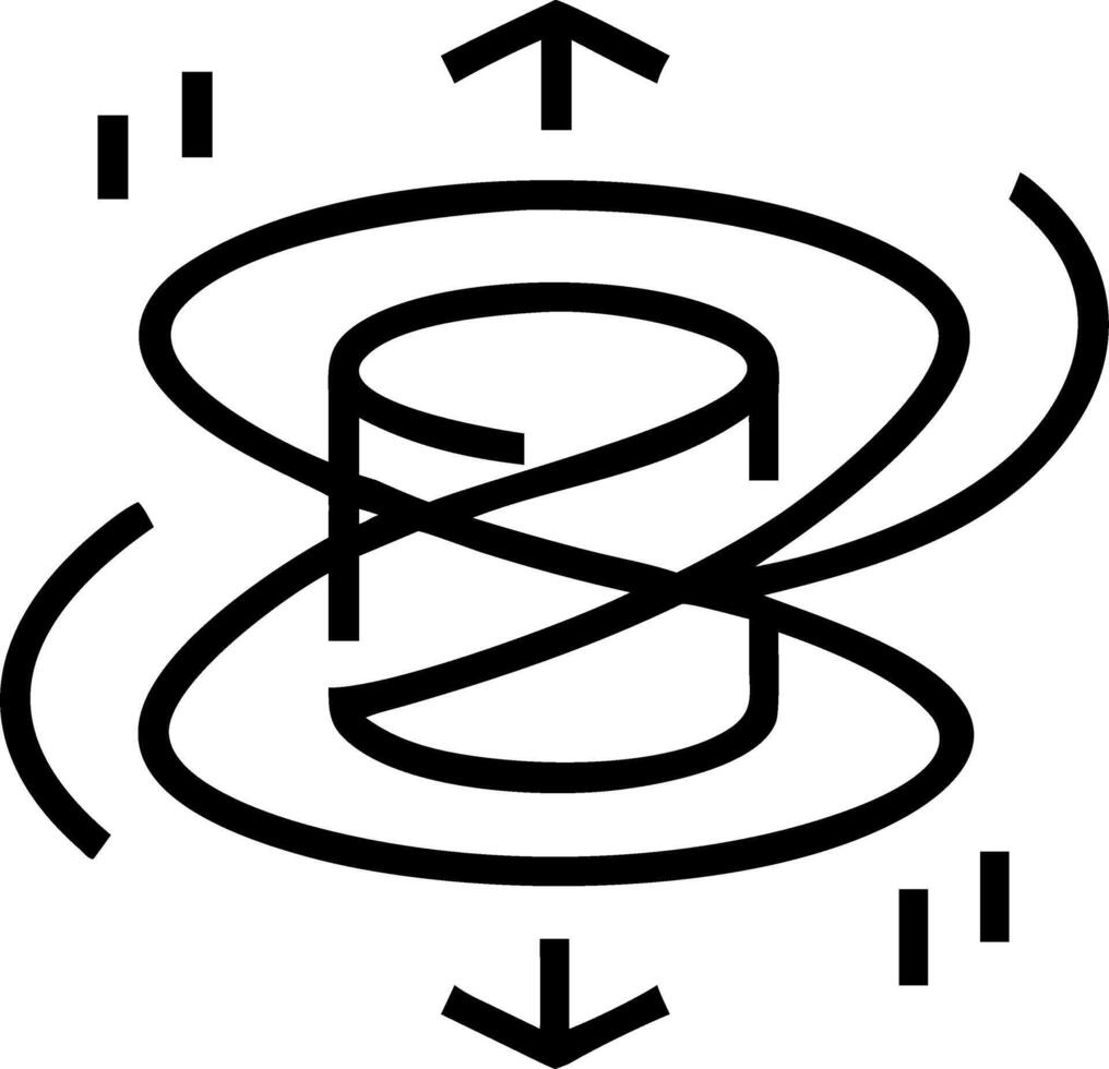 Swirling holographic representation of energy or innovative technology vector