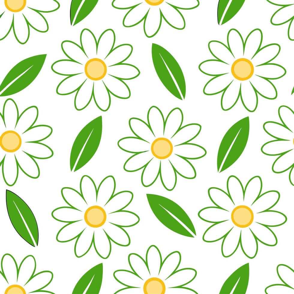 Summer flowers seamless pattern with vibrant petals and lush greenery for lively nature inspired designs vector