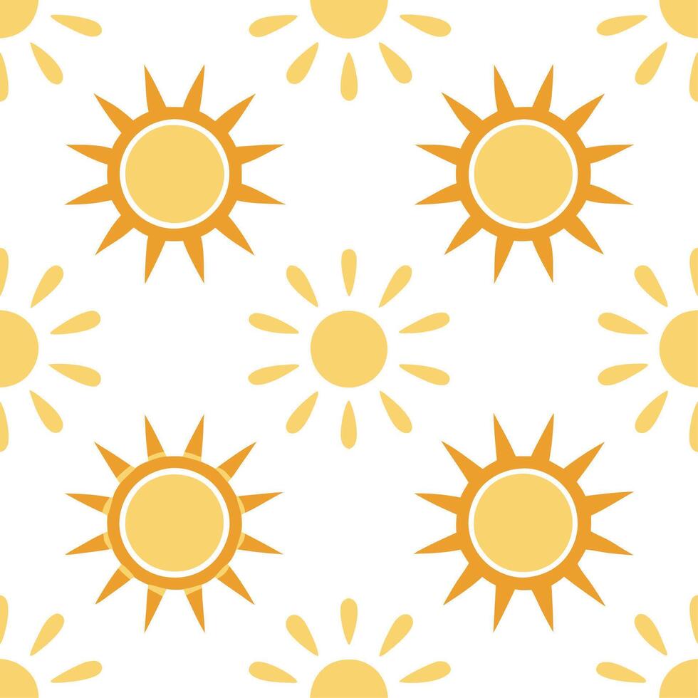 Spring sunshine seamless pattern with warm golden rays and soft light textures for bright uplifting designs vector