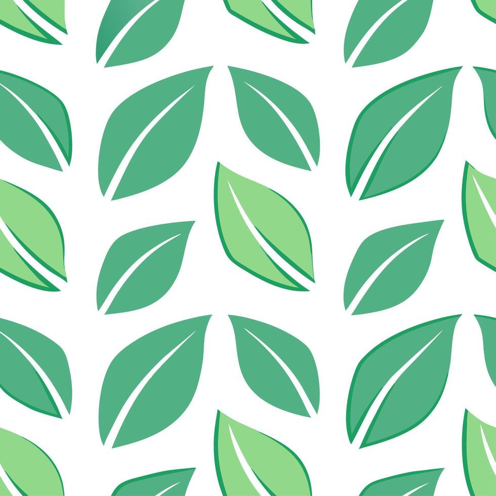 Spring leaves seamless pattern with soft gradients and green tones for fresh natural designs vector