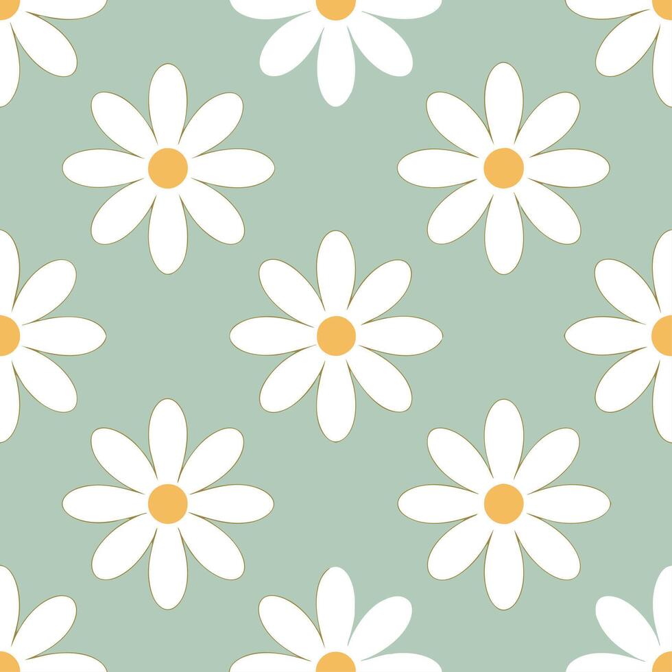 Soft summer flowers seamless pattern with pastel hues and gentle curves for calm soothing spring designs Set 3 vector
