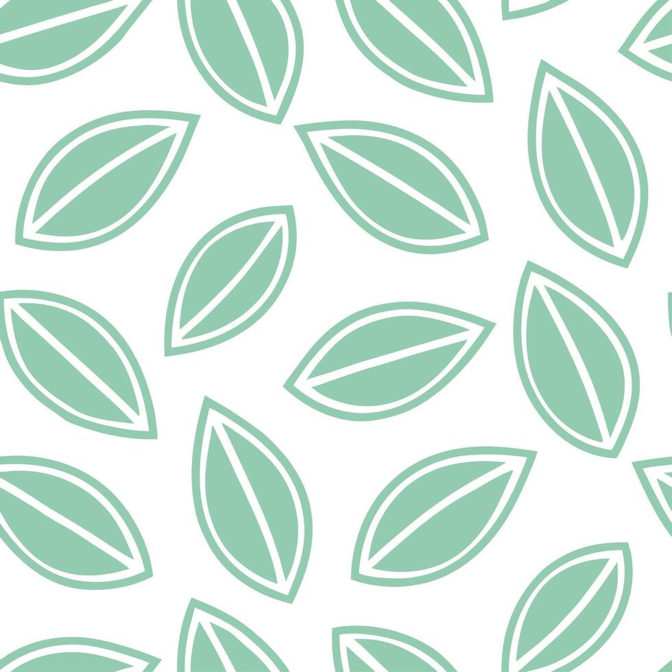 Soft pastel spring leaves seamless pattern with gentle curves and light green shades for calming spring designs vector