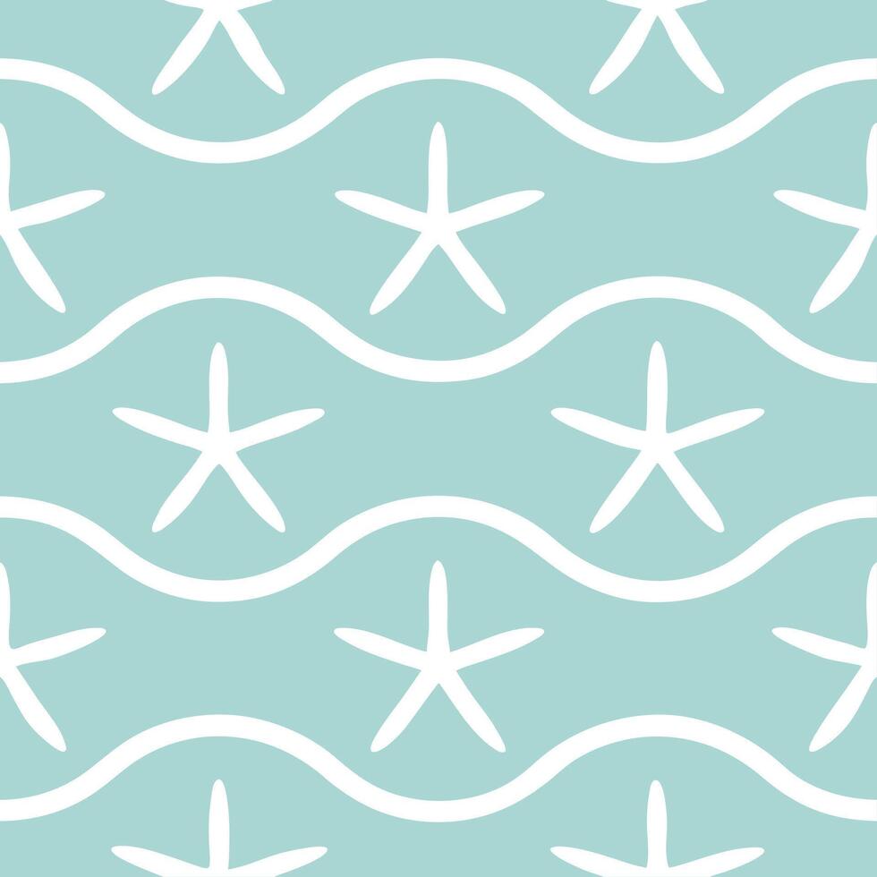 Soft sand and turquoise water seamless tile pattern perfect for beach inspired decor vector