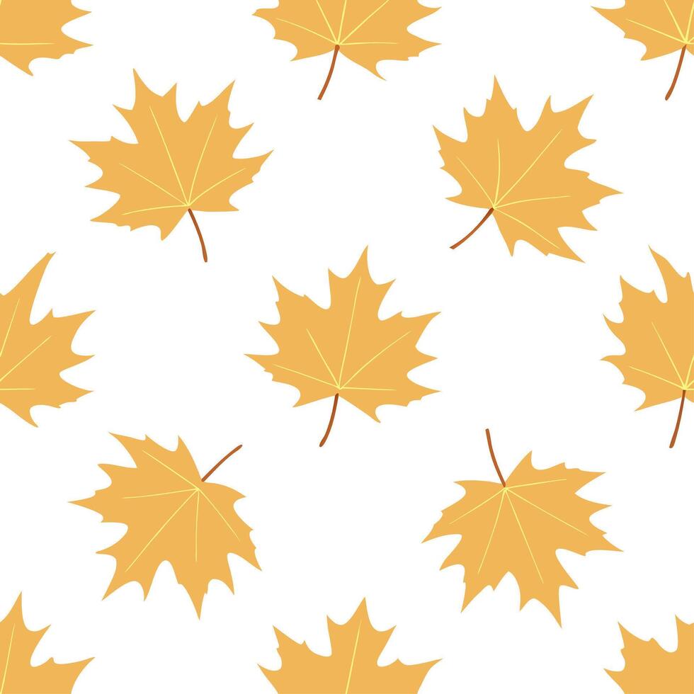 Soft autumn seamless pattern with muted yellow and orange leaves for a subtle elegant fall atmosphere vector