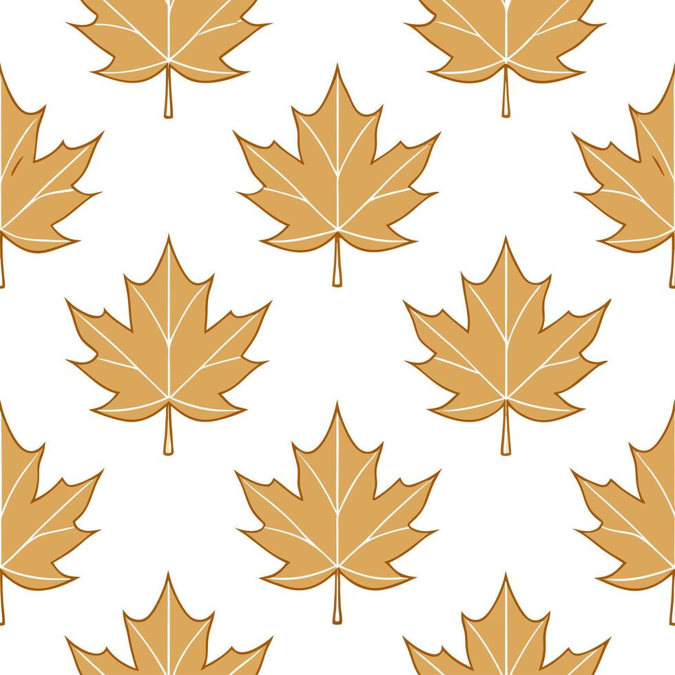 Soft autumn leaves seamless pattern with muted tones and delicate textures for peaceful fall vibes vector