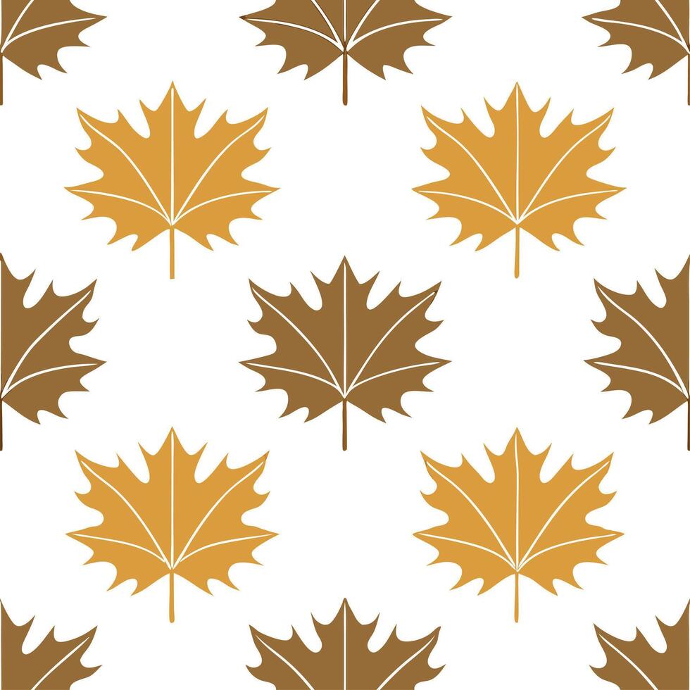 Soft autumn leaves seamless pattern with muted tones and delicate textures for peaceful fall vibes Set 2 vector