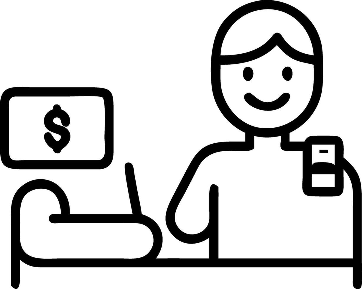 Smiling professional Hispanic businessman entrepreneur or manager using financial banking apps on cell phone technology at work Busy happy young business man holding smartphone si vector