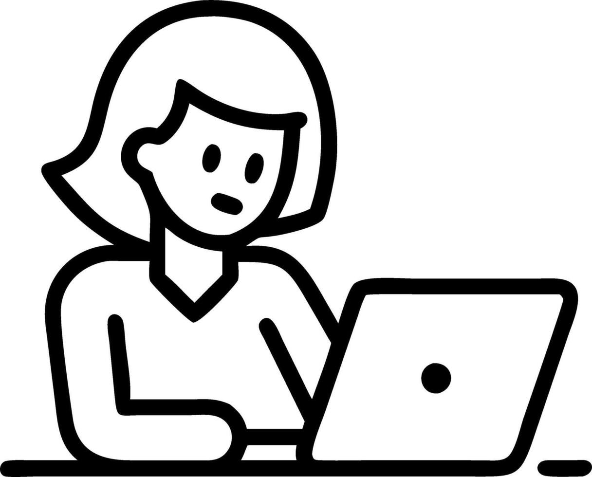 Serious mature older adult woman watching training webinar on laptop working from home or in office 60s middle aged businesswoman taking notes using computer technology sitting at vector