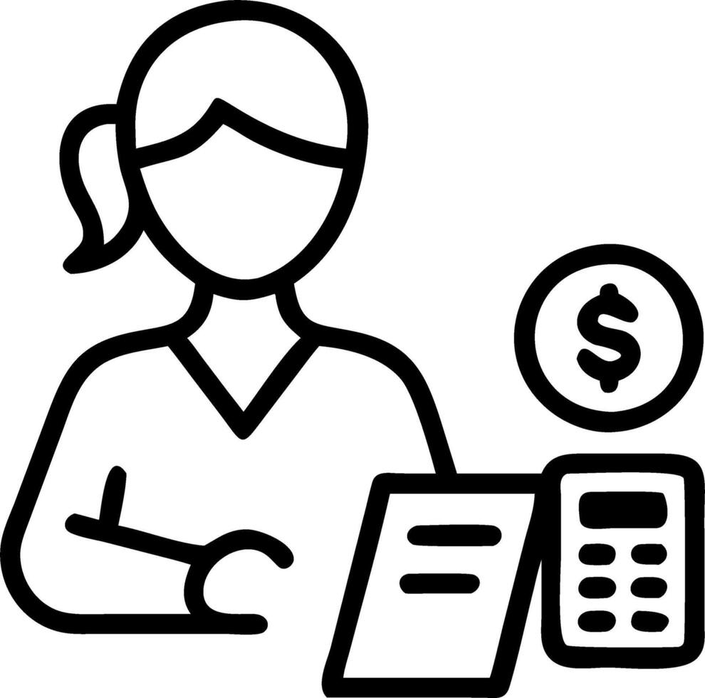 Senior mature businesswoman manages finances holds bill uses calculator to calculate budget tax plans banking loan debt and pension payments at home office table Set 4 vector