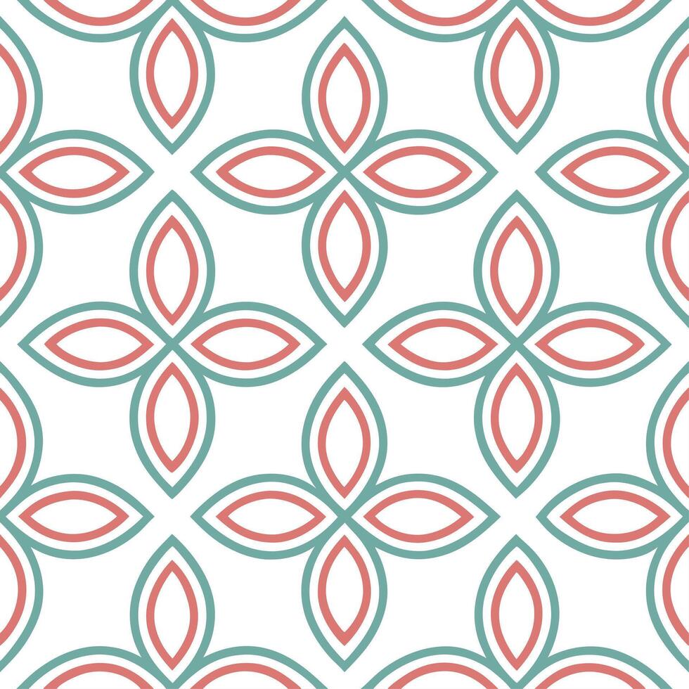 Retro geometric seamless tile pattern muted earth tones on white background ideal for natural elegance designs Set 3 vector