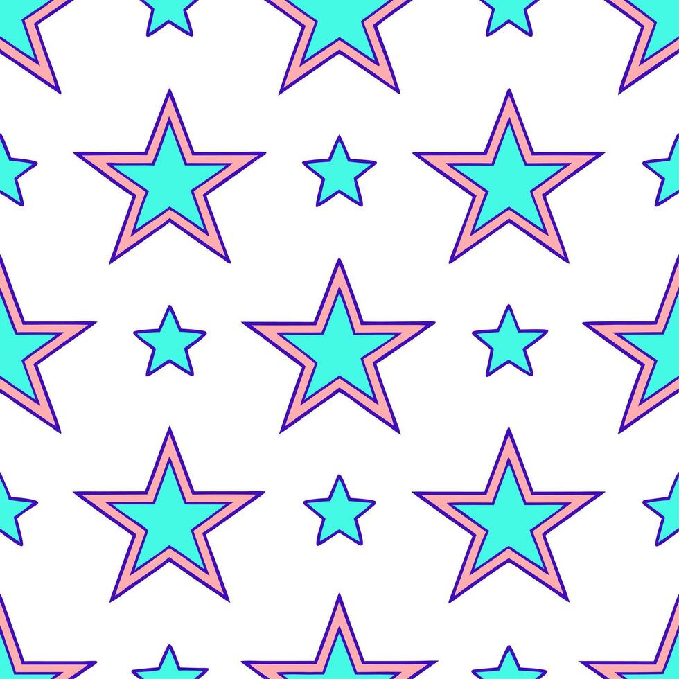Retro geometric seamless tile pattern complementary colors on white background perfect for vibrant spaces Set 5 vector