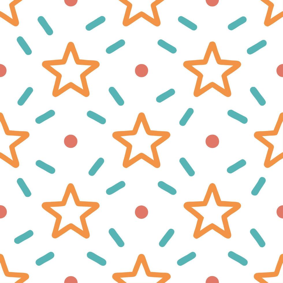 Retro geometric seamless tile pattern complementary colors on white background perfect for vibrant spaces Set 2 vector
