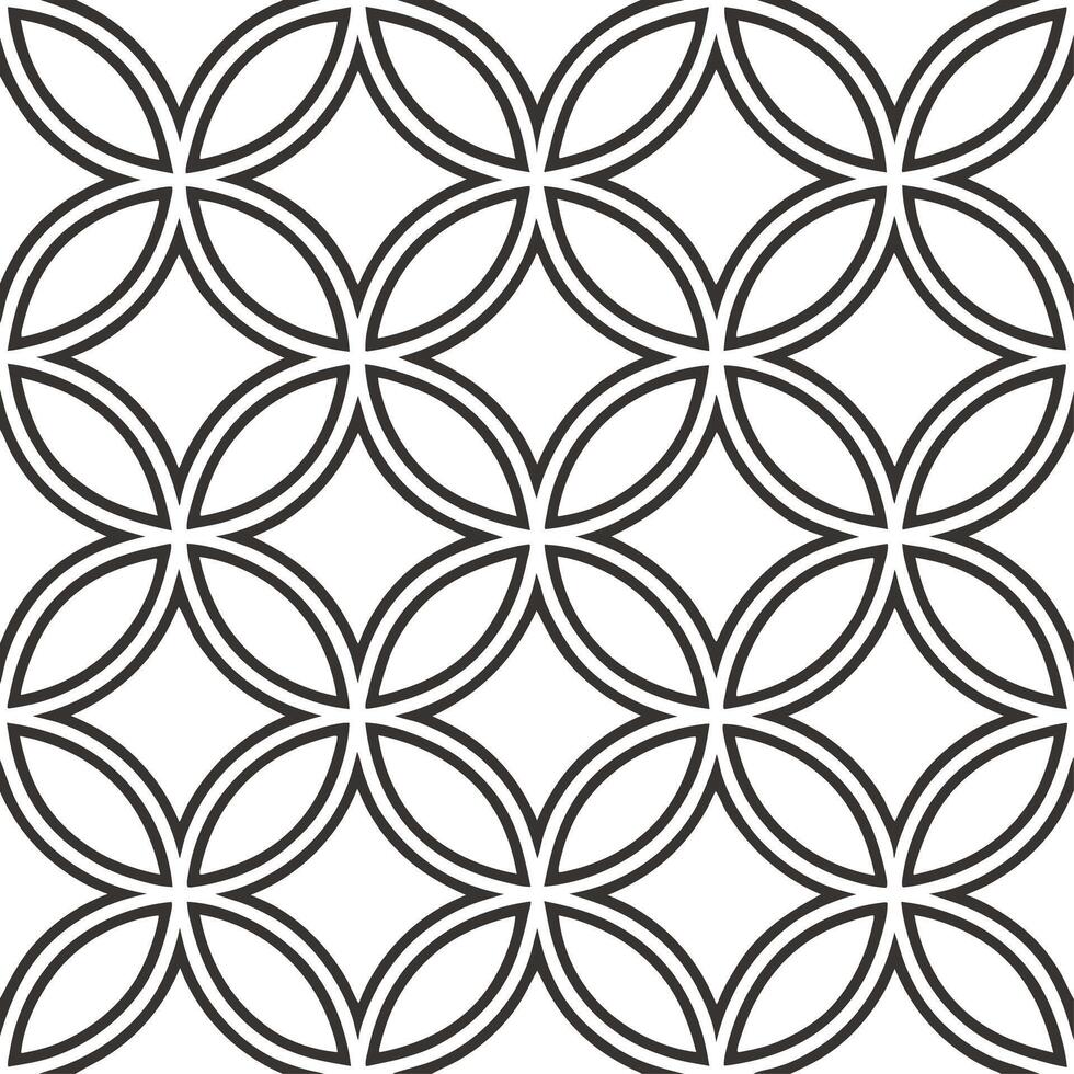 Retro geometric seamless tile pattern intricate line art on white background ideal for contemporary designs Set 3 vector