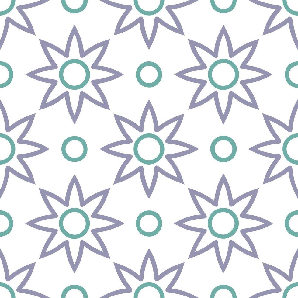 Retro geometric seamless tile pattern complementary colors on white background perfect for vibrant spaces Set 6 vector