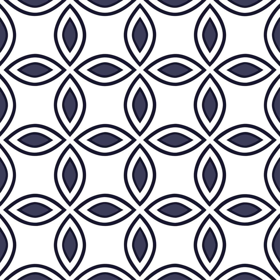 Retro geometric frame seamless tile pattern with bold lines and nostalgic style vector