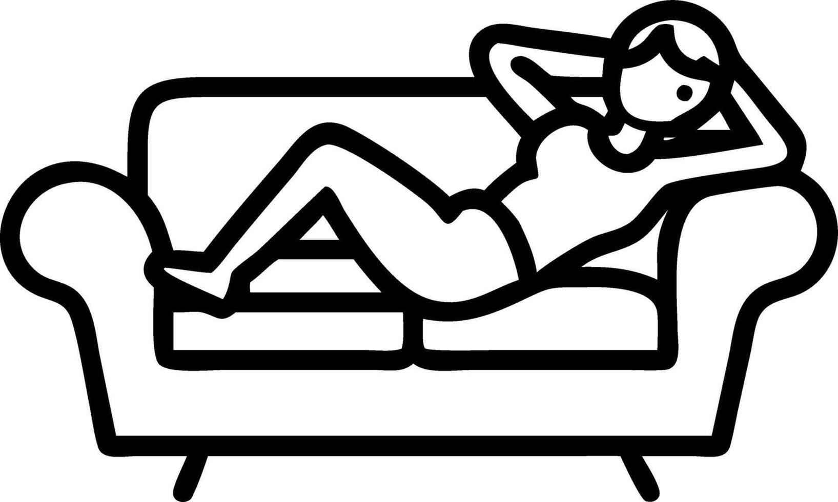 Relaxed young African American woman naps on comfortable sofa with eyes closed leaning on couch in living room enjoying chill and resting at home peaceful sleep concept vector