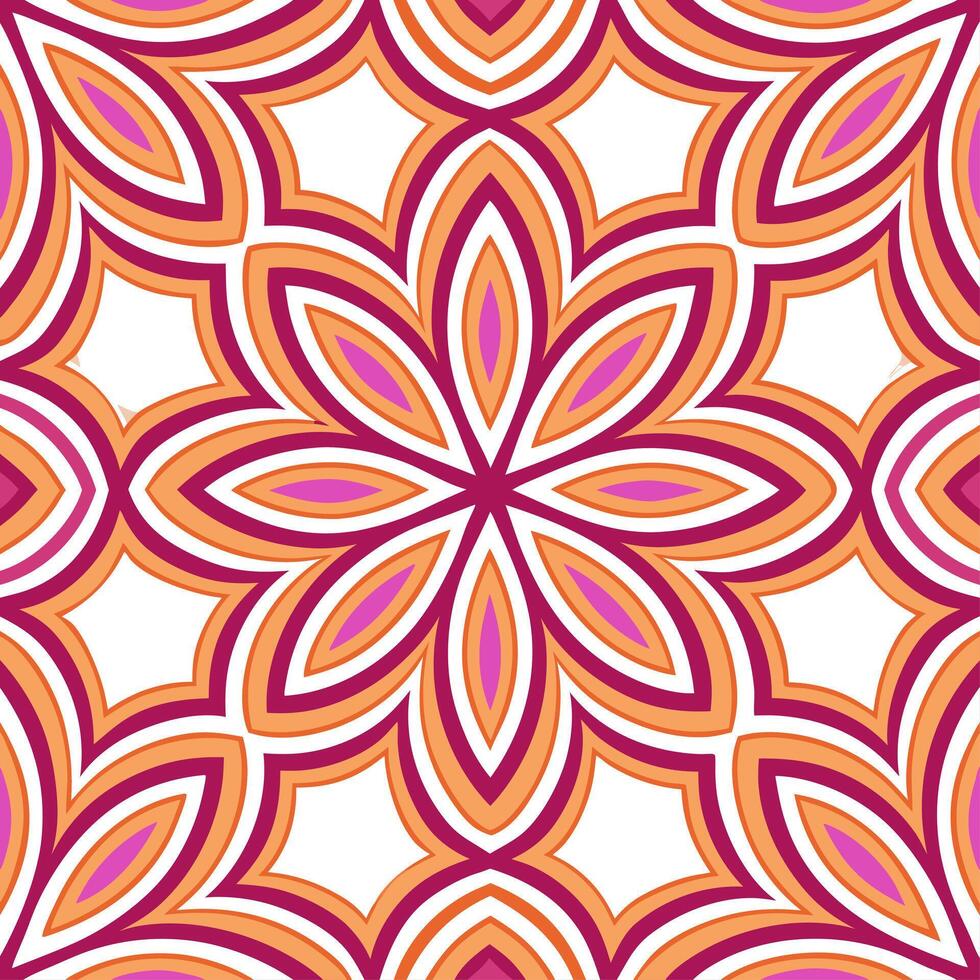 Retro abstract art seamless pattern with fluid shapes and bold color combinations for artistic projects vector