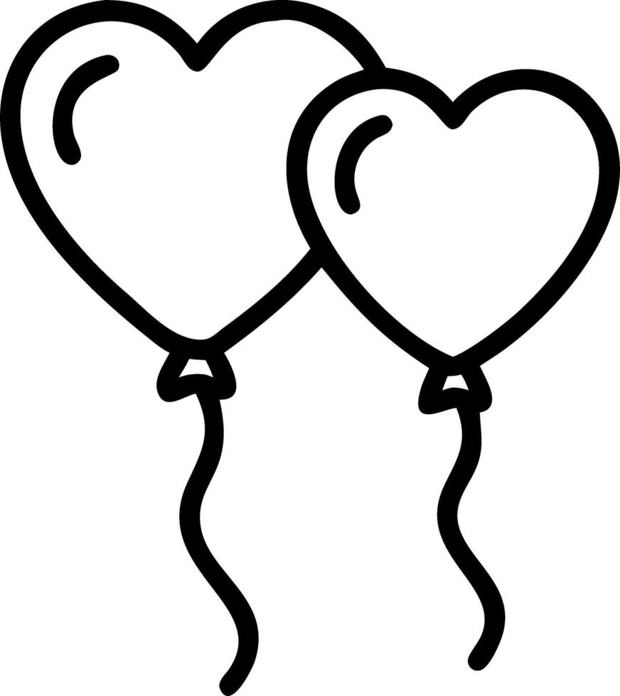 Red heart shaped party balloons isolated on transparent background representing Christmas and happy birthday themes Set 3 vector