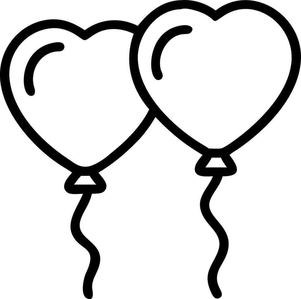Red heart shaped party balloons isolated on transparent background representing Christmas and happy birthday themes Set 2 vector