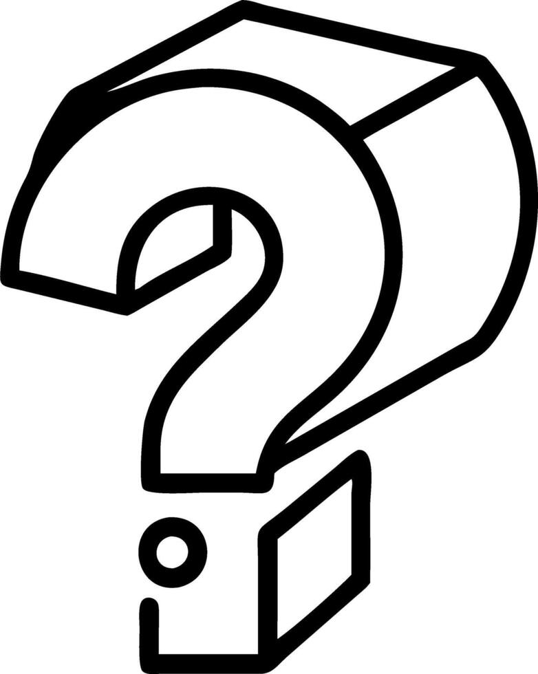 Question and inquiry represented by a holographic question mark symbolizing curiosity questions and customer support interactions in a modern setting vector