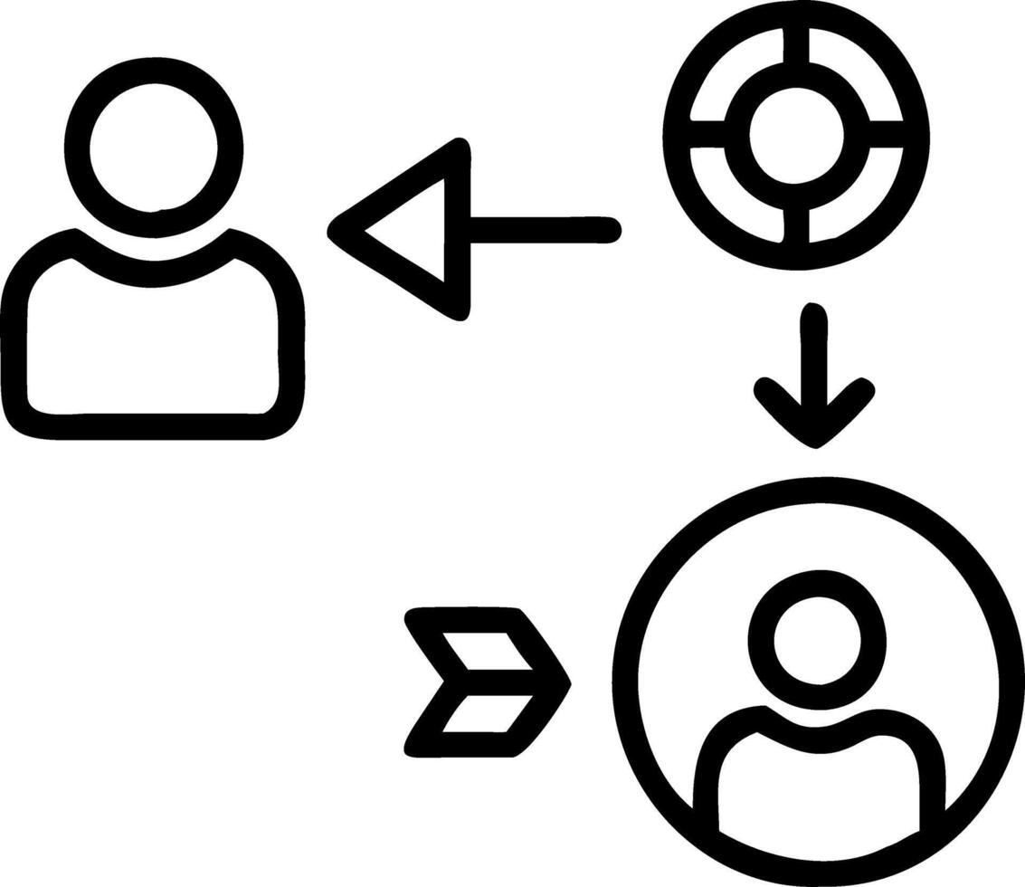 Profile icons and targeted marketing symbols illustrating customer personalization strategies vector